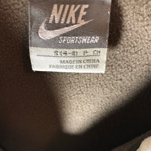 🍃Pick 3/$21- Nike Track Jacket in a Taupe Color with White Accents- Size Small - Picture 5 of 5